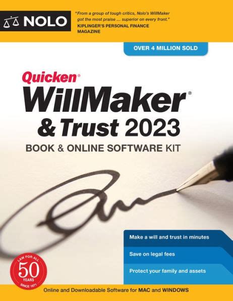This software gives you the tools needed to understand and navigate the probate court system by allowing you to set up executors, inheritance and health care directives. . Quicken willmaker trust 2023